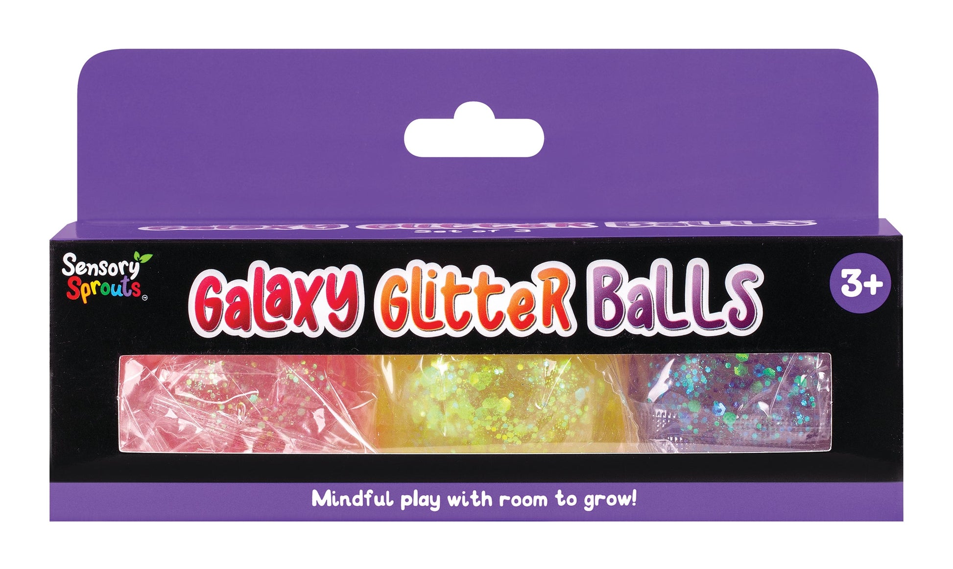 Galaxy Glitter Balls - Pink, Yellow & Purple