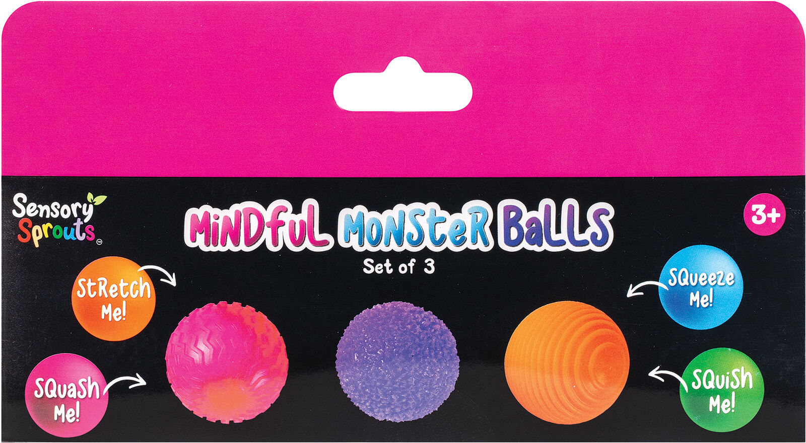 Mindful Monster Balls - Pink, Purple & Orange