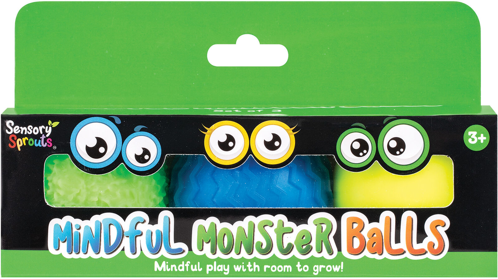 Mindful Monster Balls - Green, Blue & Yellow