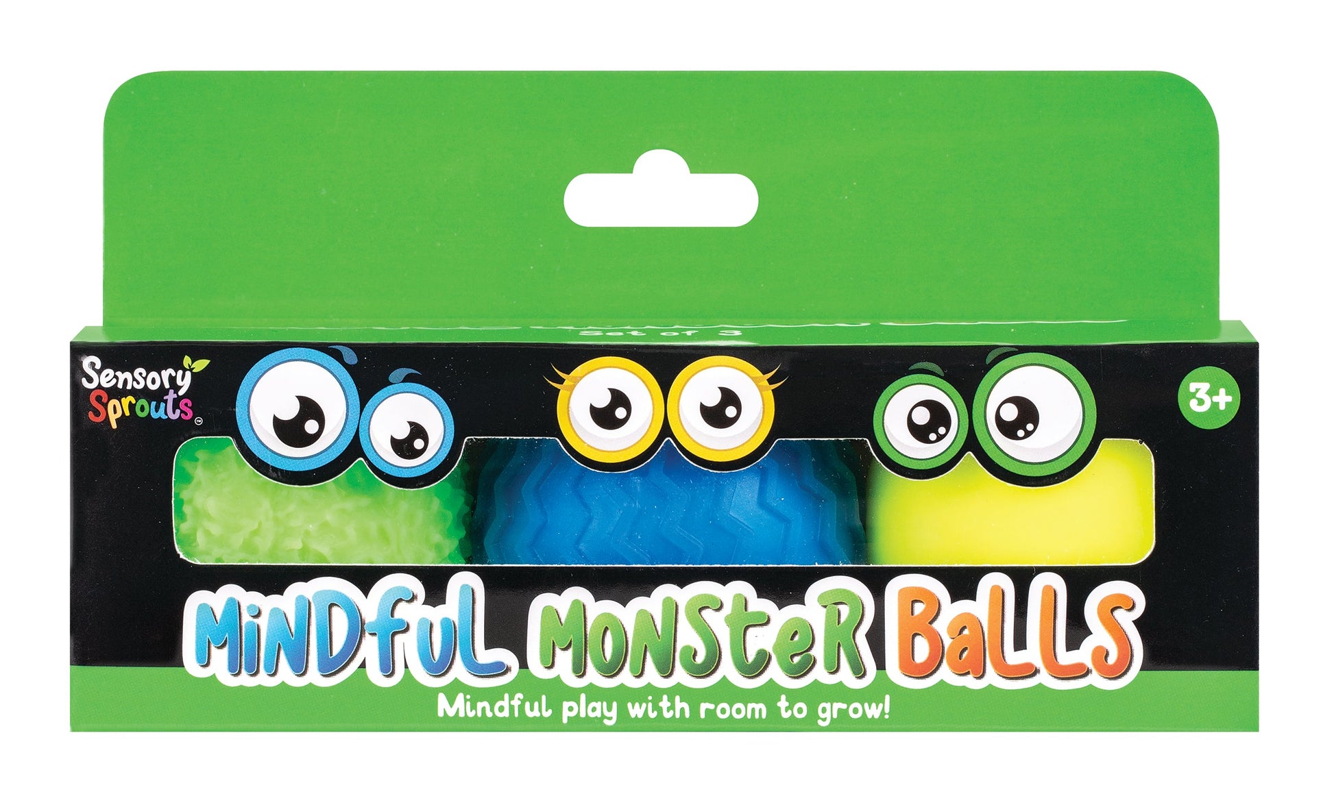 Mindful Monster Balls - Green, Blue & Yellow