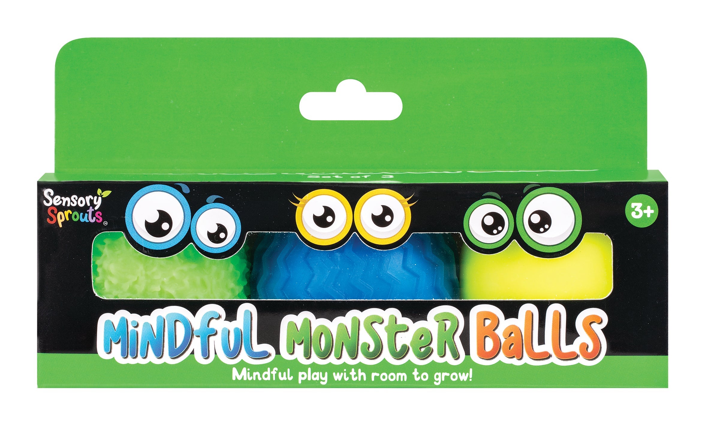 Mindful Monster Balls - Green, Blue & Yellow