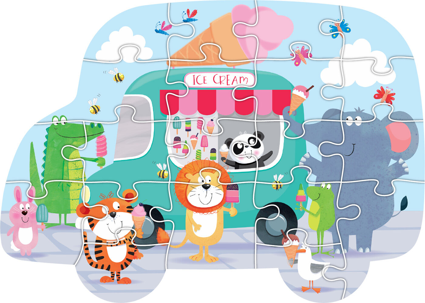 Ice Cream Party Truck Shaped Puzzle