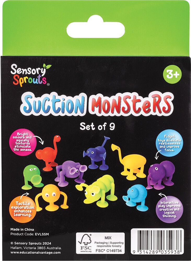 Suction Monsters - Pack of 9
