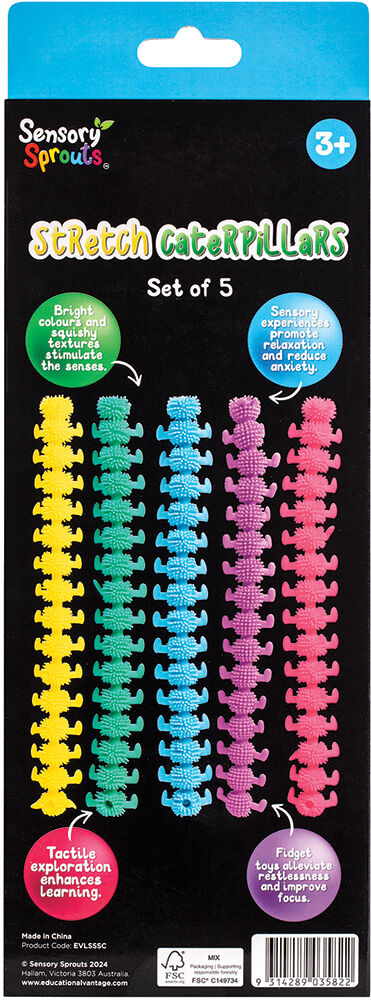 Stretch Caterpillars - Pack of 5