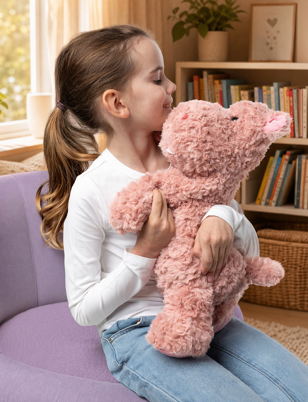 Mini & Me Weighted Plush - Hippo Hugs - view 3