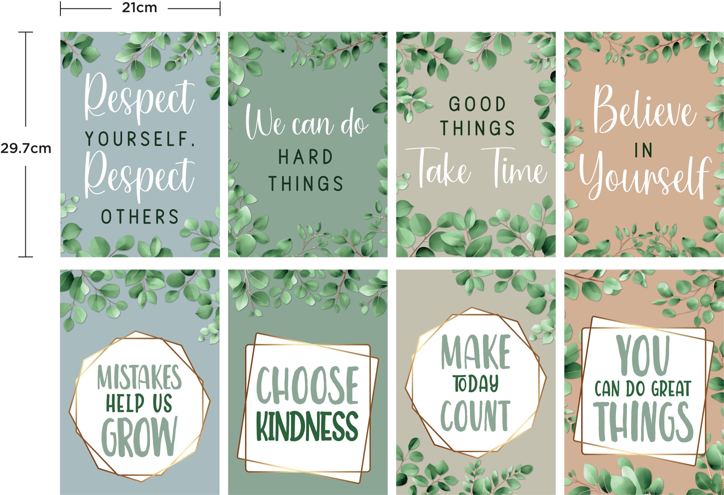 Eucalyptus Essentials Motivational Poster Set