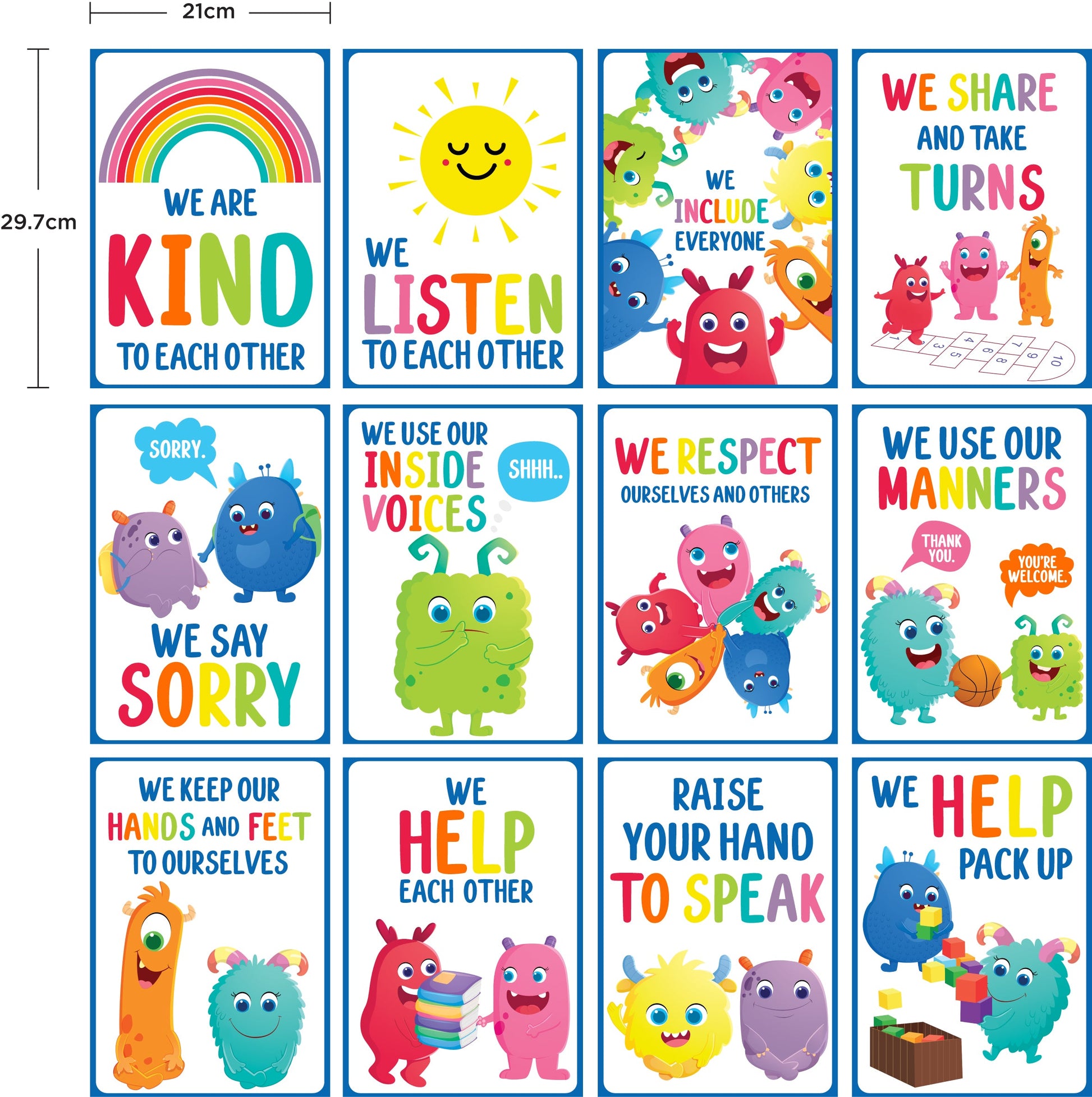 Giggle & Grow Classroom Rules Poster Set