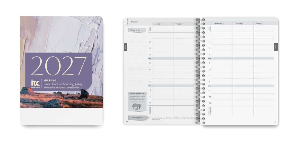 2027 Innovative Teachers' Companion (itc) - Early Years of Learning (F-2) – Cover and weekly planner spread