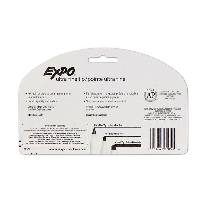 Expo Whiteboard Marker Fine Assorted - Pack of 4 (Box of 6)