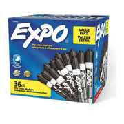 Expo D/E WB Marker CT Blk Pk36