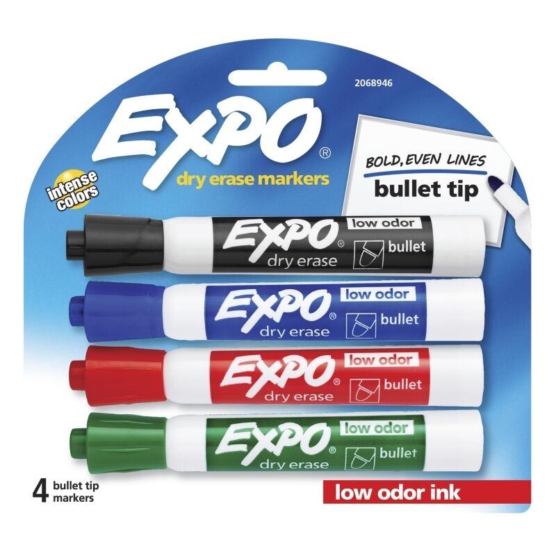 Expo Whiteboard Marker Bullet Assorted - Pack of 4 (Box of 6)