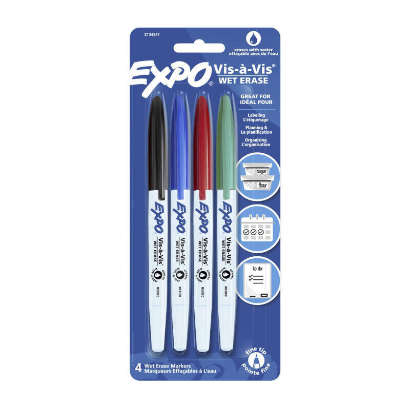 Expo Whiteboard Marker Wet Erase - Pack of 4 (Box of 6)