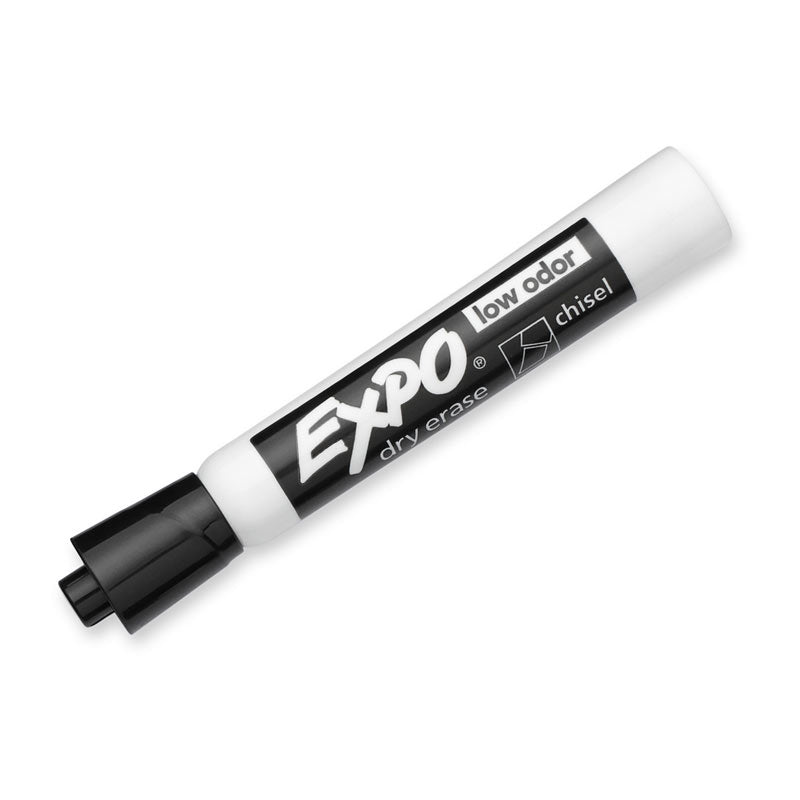 Expo Whiteboard Marker Chisel - Black (Box of 12)
