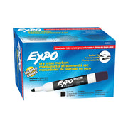 Expo Whiteboard Marker Bullet - Black (Pack of 12)