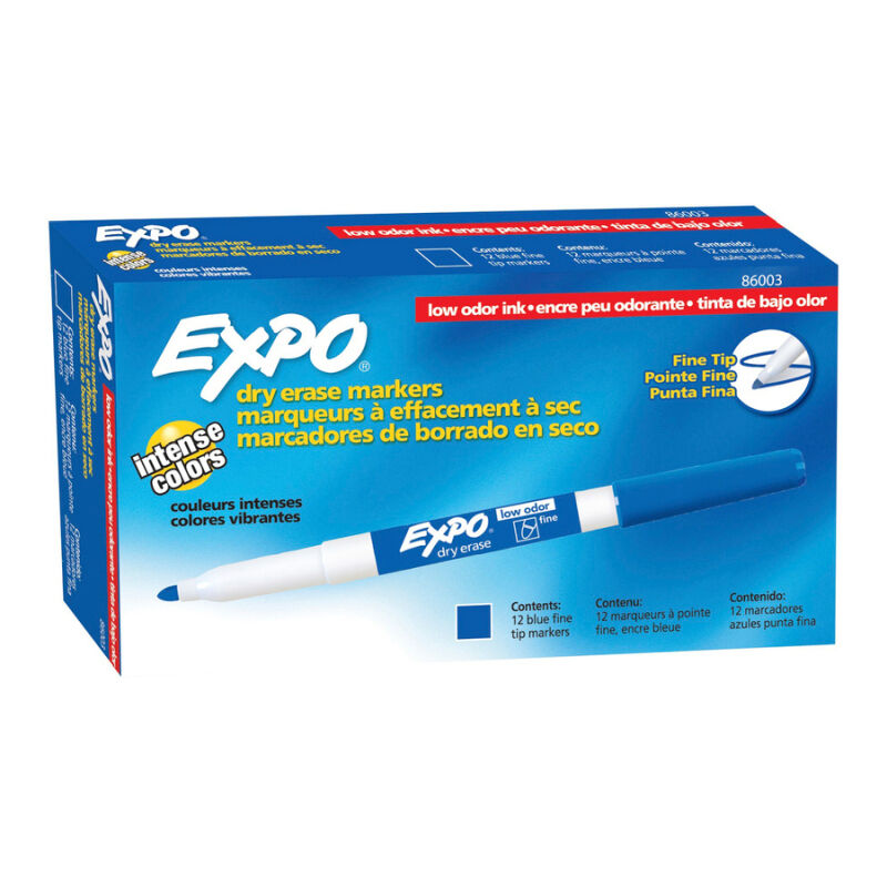 Expo Whiteboard Marker Fine - Blue (Box of 12)