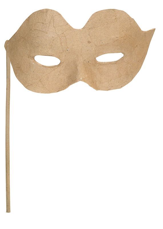 Papier Mache - Eye Mask on a Stick - CLEARANCE