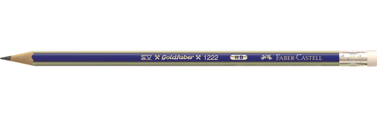 Faber-Castell Goldfaber Lead Pencil - Graphite: HB with Eraser Tip (Box of 12)