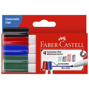 Faber-Castell Connector Pen: Whiteboard Markers (Pack of 4)