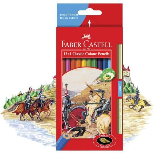 Faber-Castell Coloured Pencils - Classic with Bonus Gold (Pack of 12+1)
