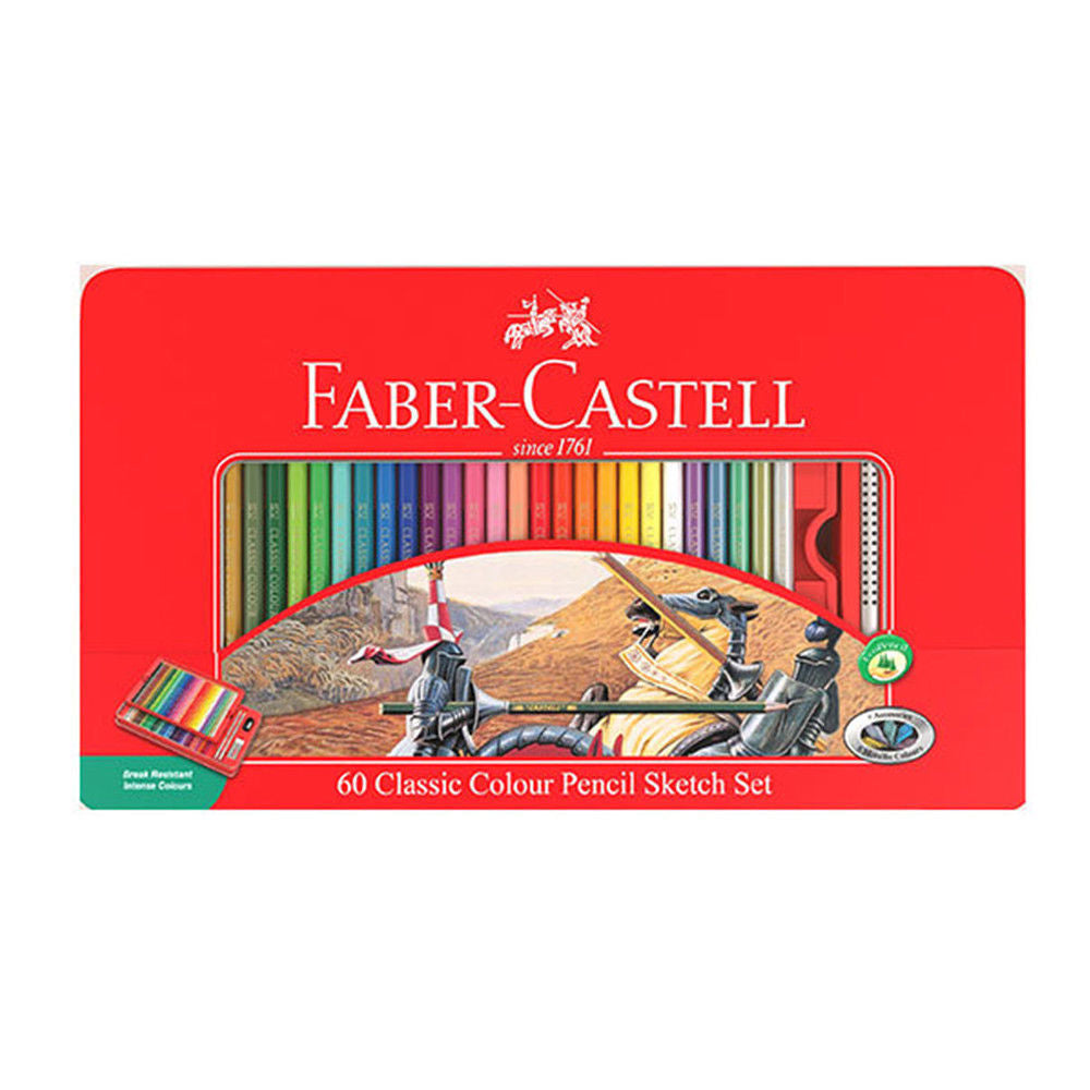 Faber-Castell Coloured Pencils - Classic: Tin of 60