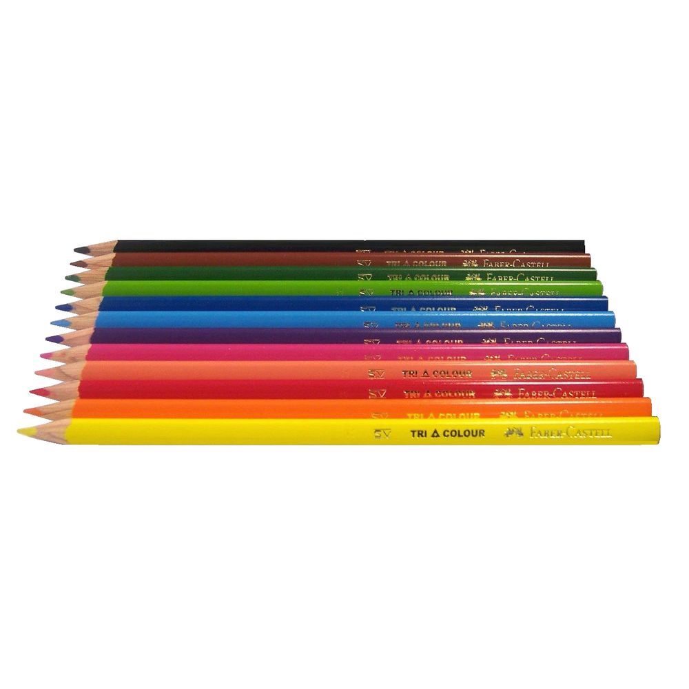 Faber-Castell Coloured Pencils - Junior Grip Triangular (Pack of 50)