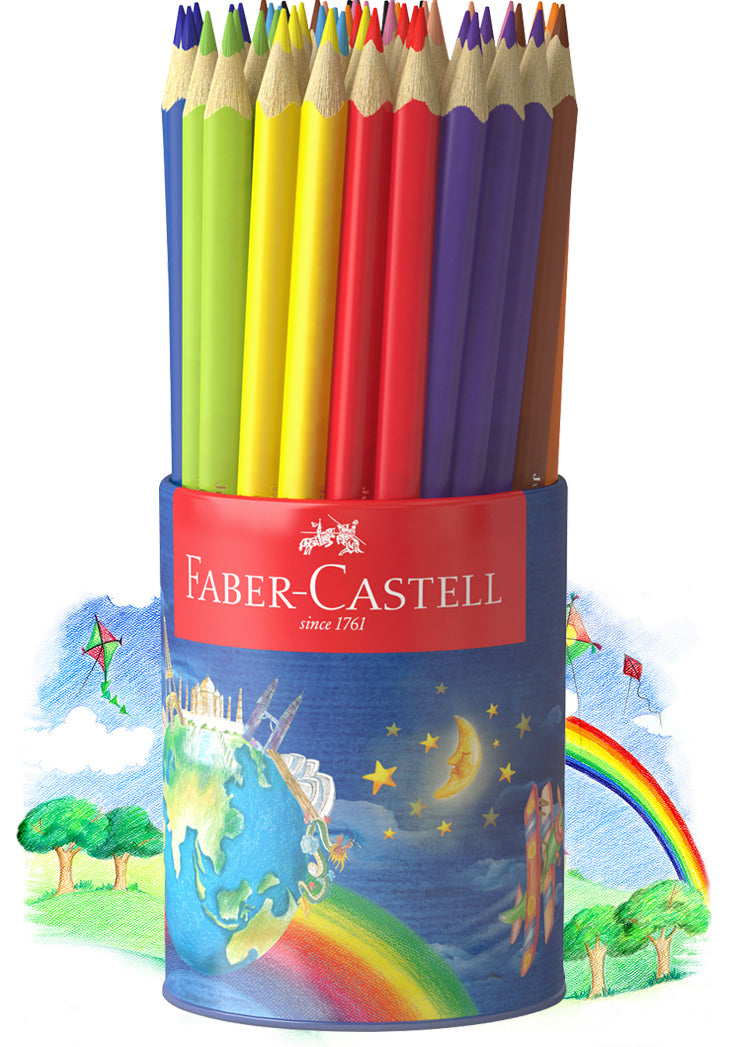 Faber-Castell Coloured Pencils - Junior Triangular (Tin of 50)