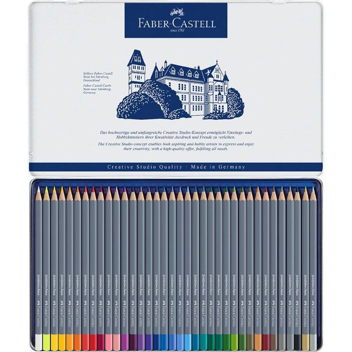 Faber-Castell Coloured Pencils - Goldfaber Watercolour: Tin of 36