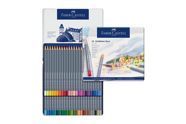 Faber-Castell Coloured Pencils - Goldfaber Watercolour: Tin of 48