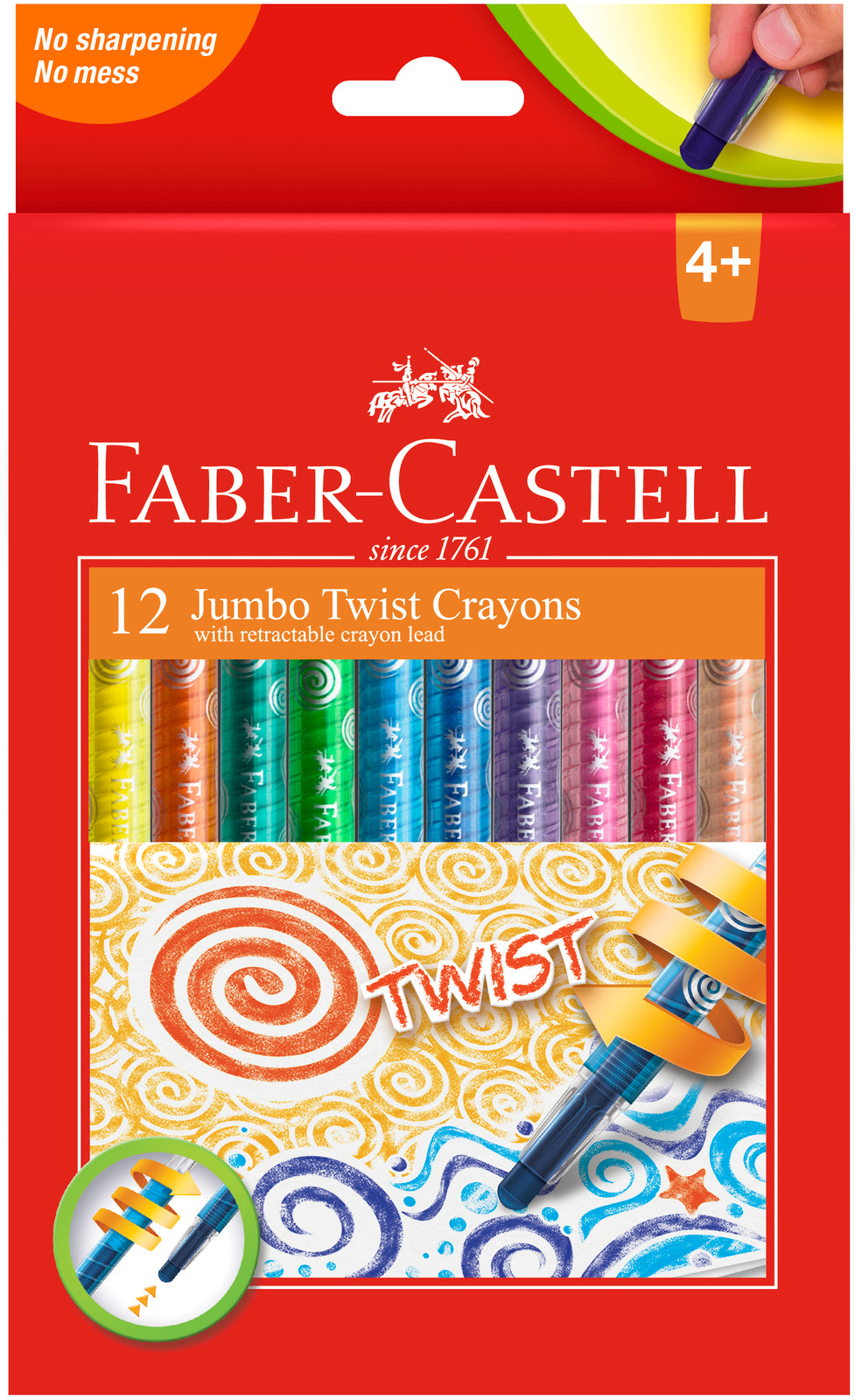 Faber-Castell Crayons - Jumbo Twist Assorted: Box of 12