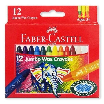 Faber-Castell Crayons - Jumbo Wax: Pack of 12