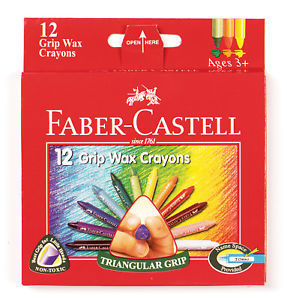 Faber-Castell Crayons - Wax Triangular Grip: Pack of 12