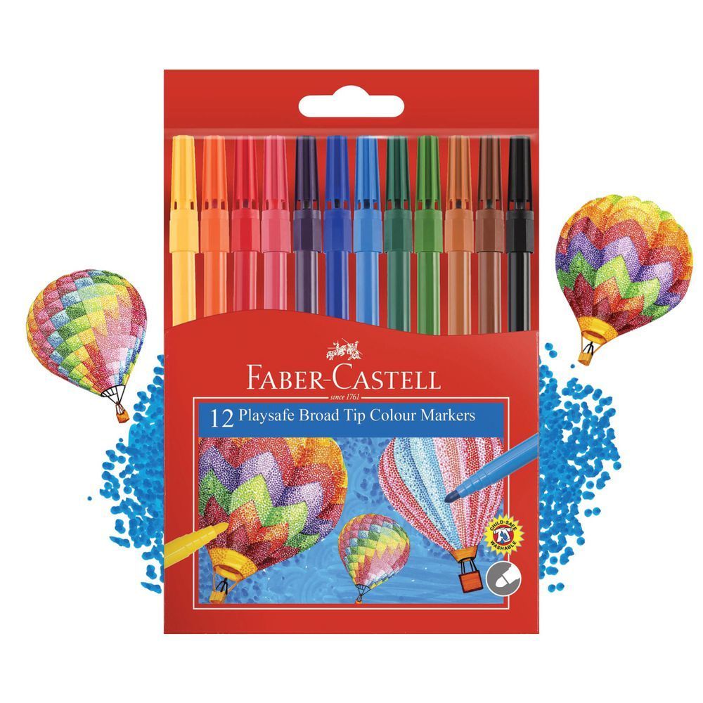 Faber-Castell Markers - Playsafe Colour (Pack of 12)