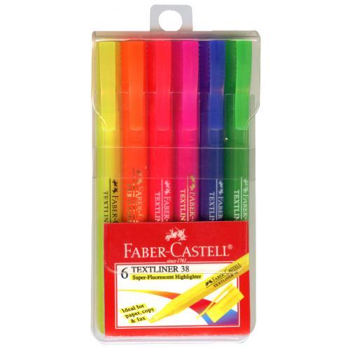 Faber-Castell Highlighters - Textliner 38: Assorted (Pack of 6)