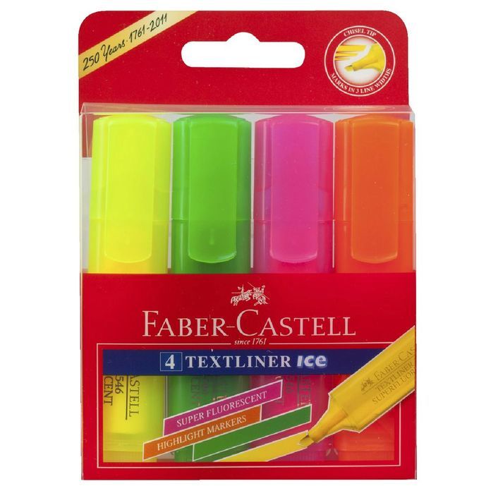 Faber-Castell Highlighters - Textliner Ice: Pack of 4
