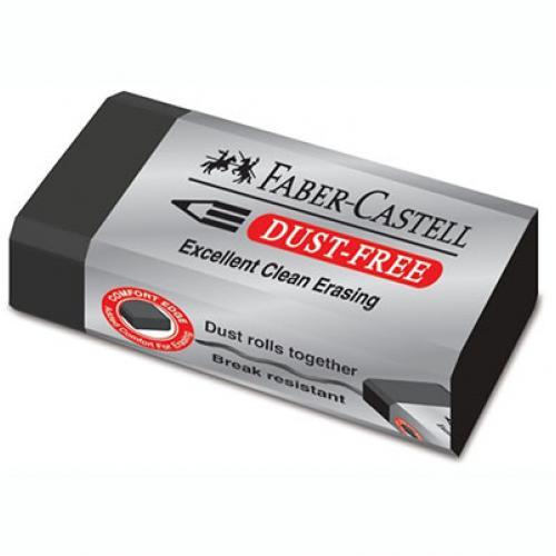 Faber-Castell Erasers - Large Black Dust Free (Box of 20)