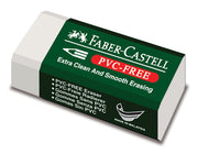 Faber-Castell Erasers - Medium PVC-Free: White (Box of 30)