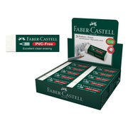 Faber-Castell Eraser - 7085-20: Large With Sleeve PVC-Free (Box of 20)
