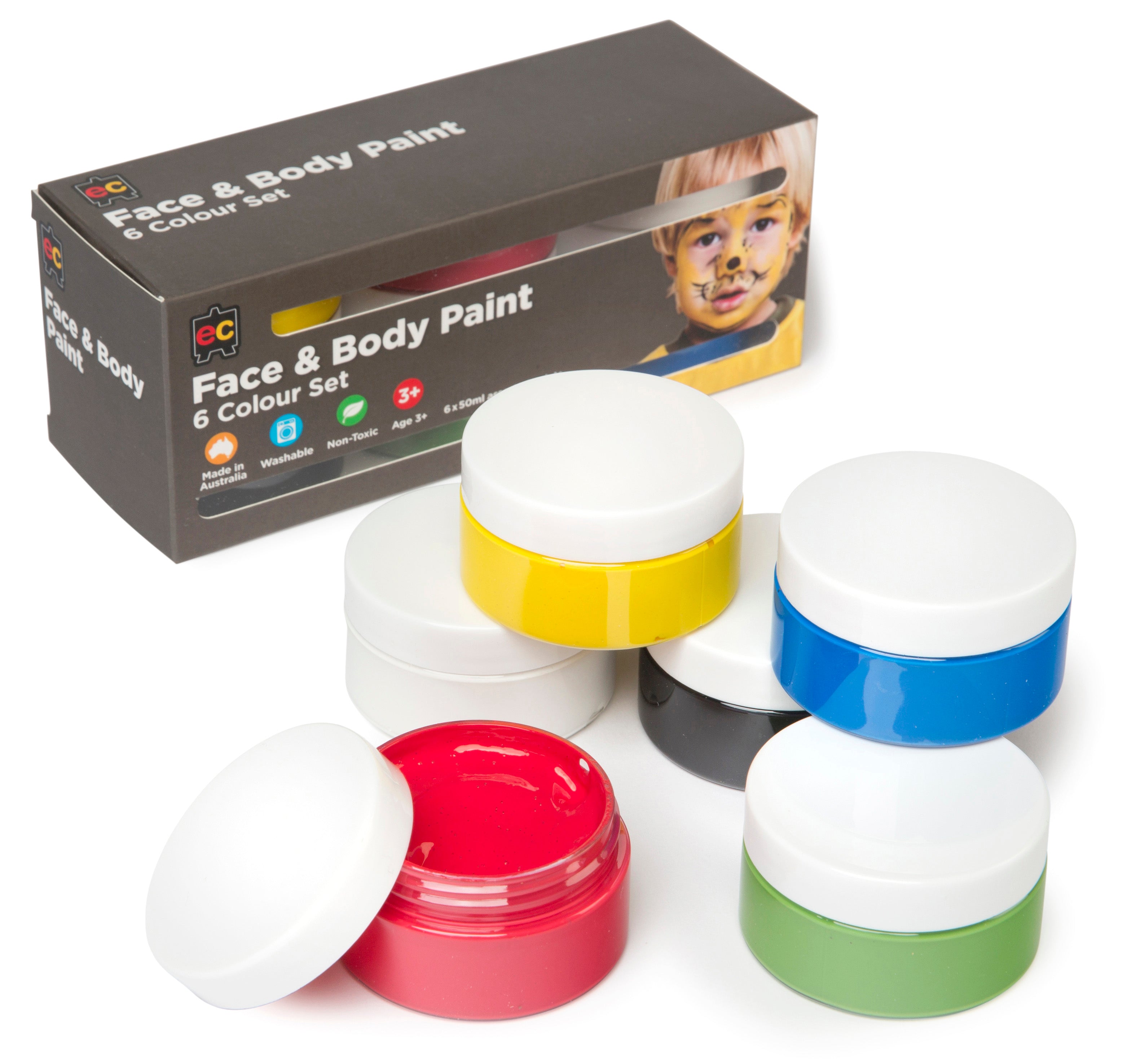 Face & Body Paint Set of 6 x 50ml