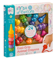 First Creation Easi-Grip Animal Crayons - Set of 24