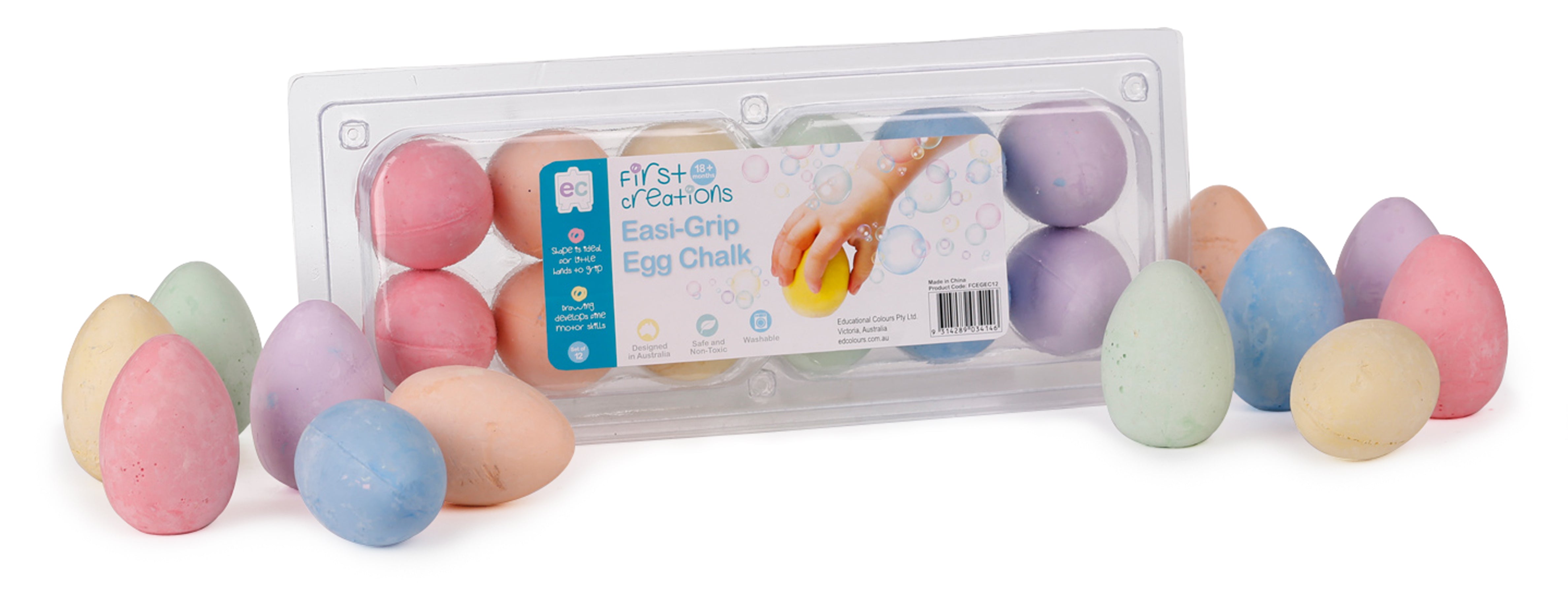 First Creations Egg Chalk - Set of 12