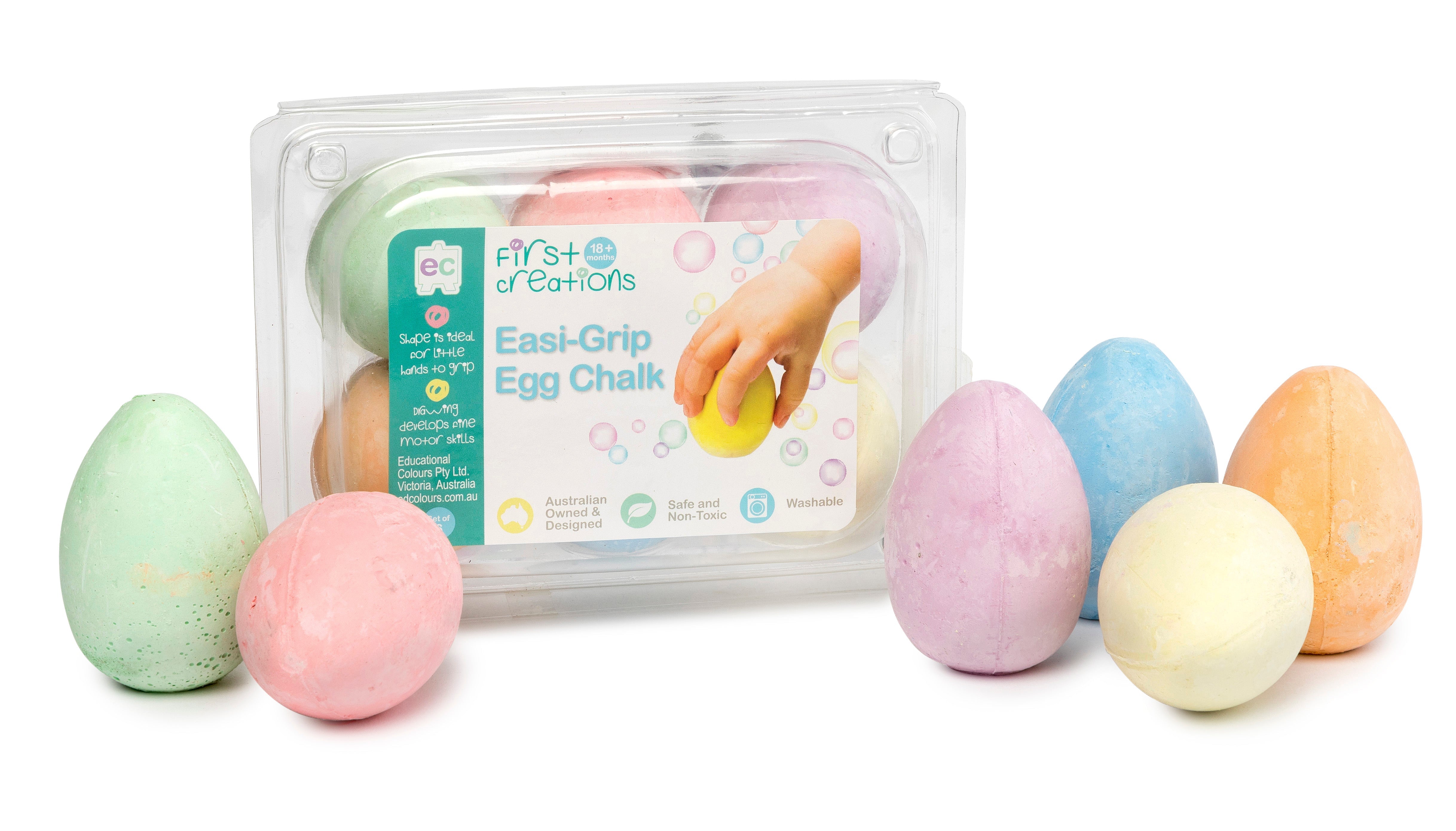 Easi-Grip Egg Chalk - Set of 6
