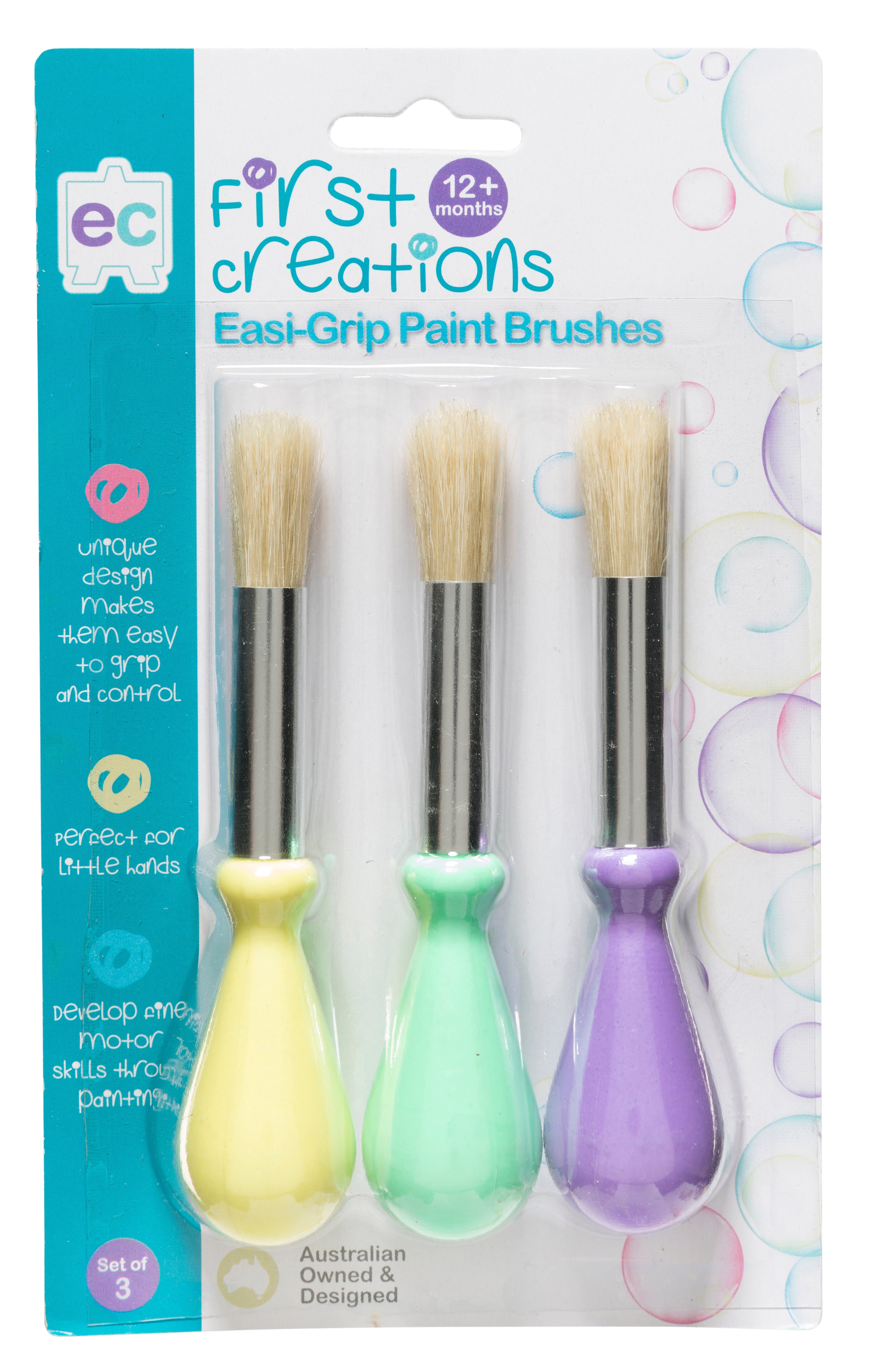 Easi-Grip Paint Brushes - Set of 3