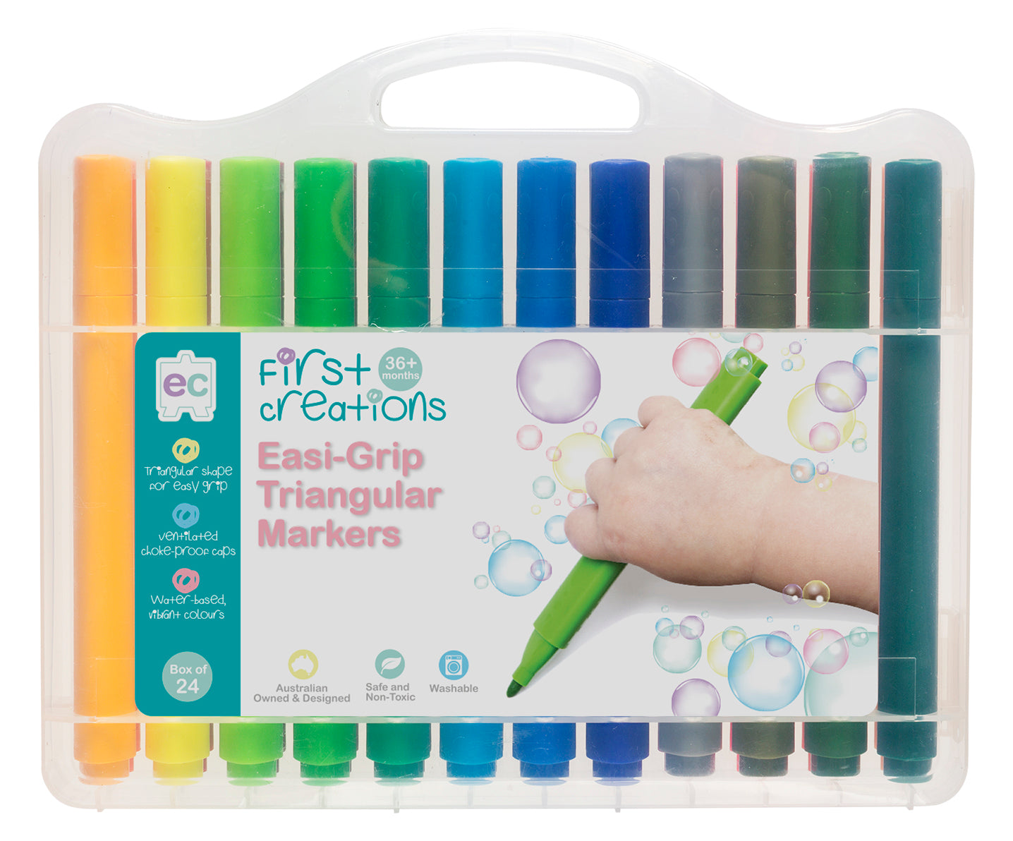 Easi-Grip Triangular Markers – Pack of 24
