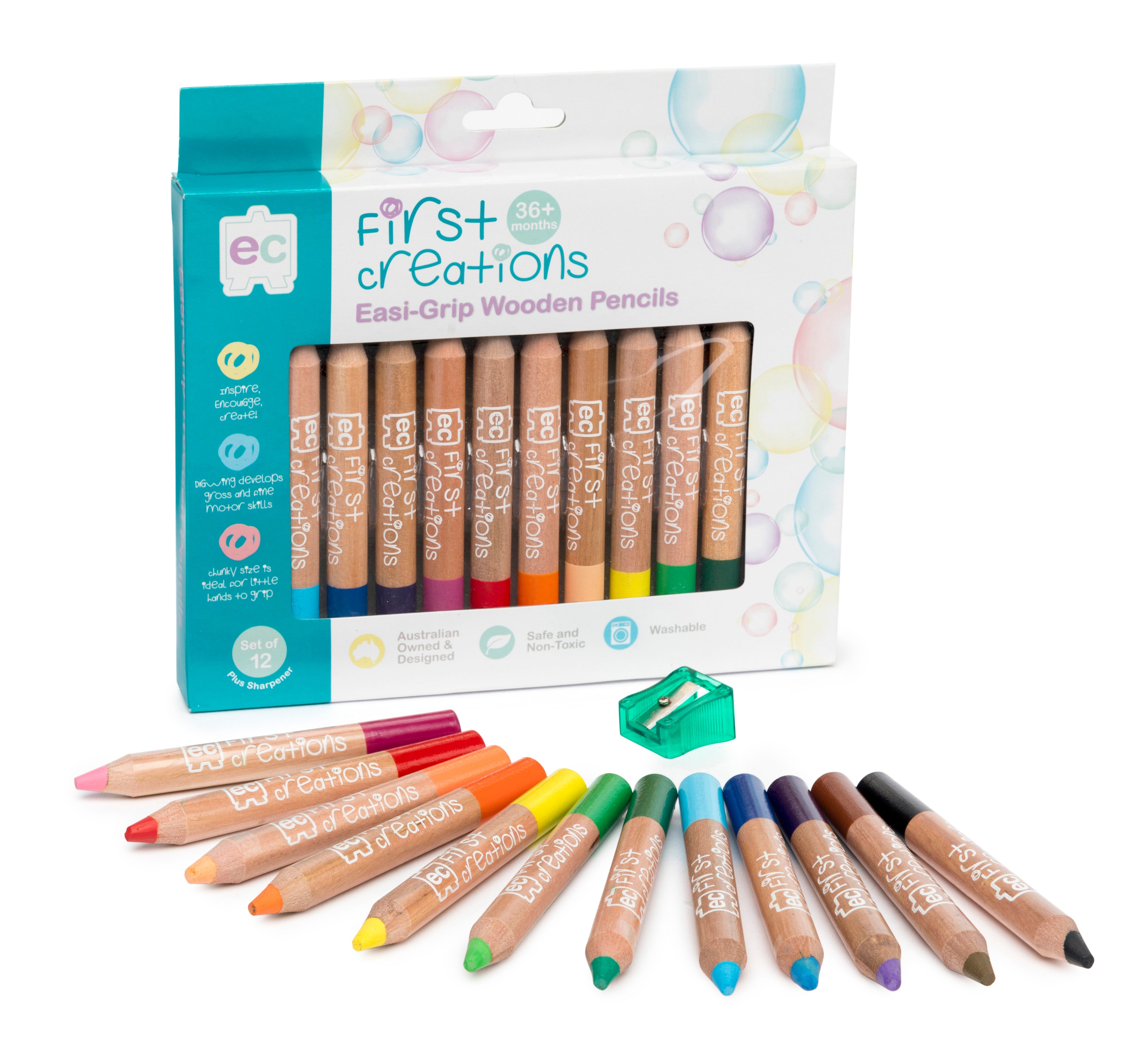 Easi-Grip Wooden Pencils – Pack of 12