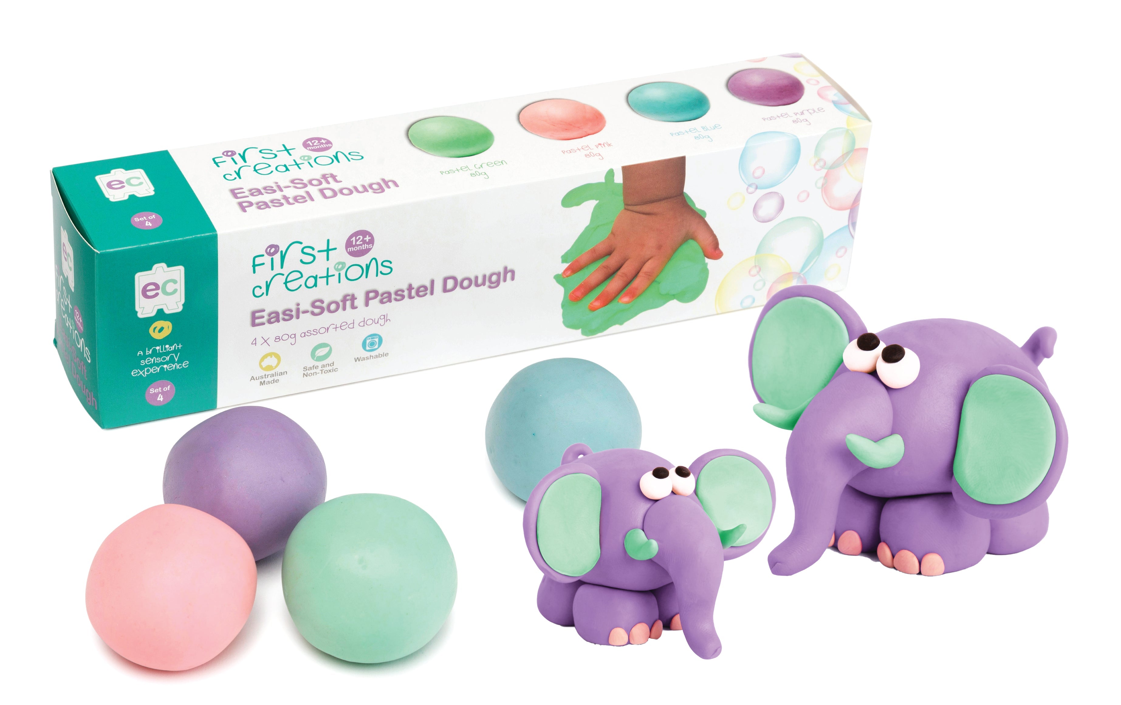 Easi-Soft Dough – Pastel (Set of 4)