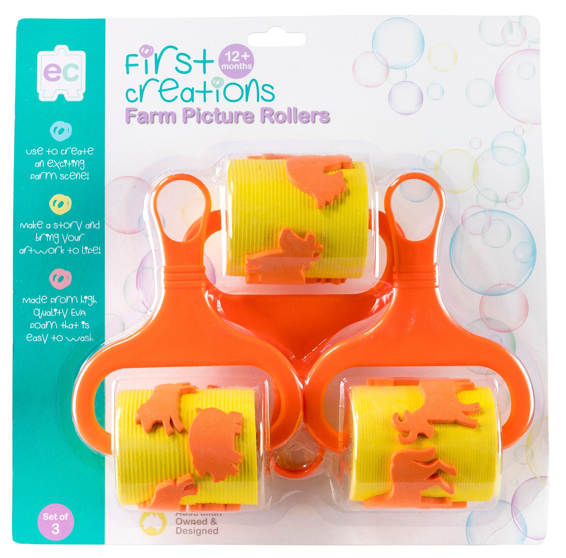 Farm Picture Rollers - Set of 3