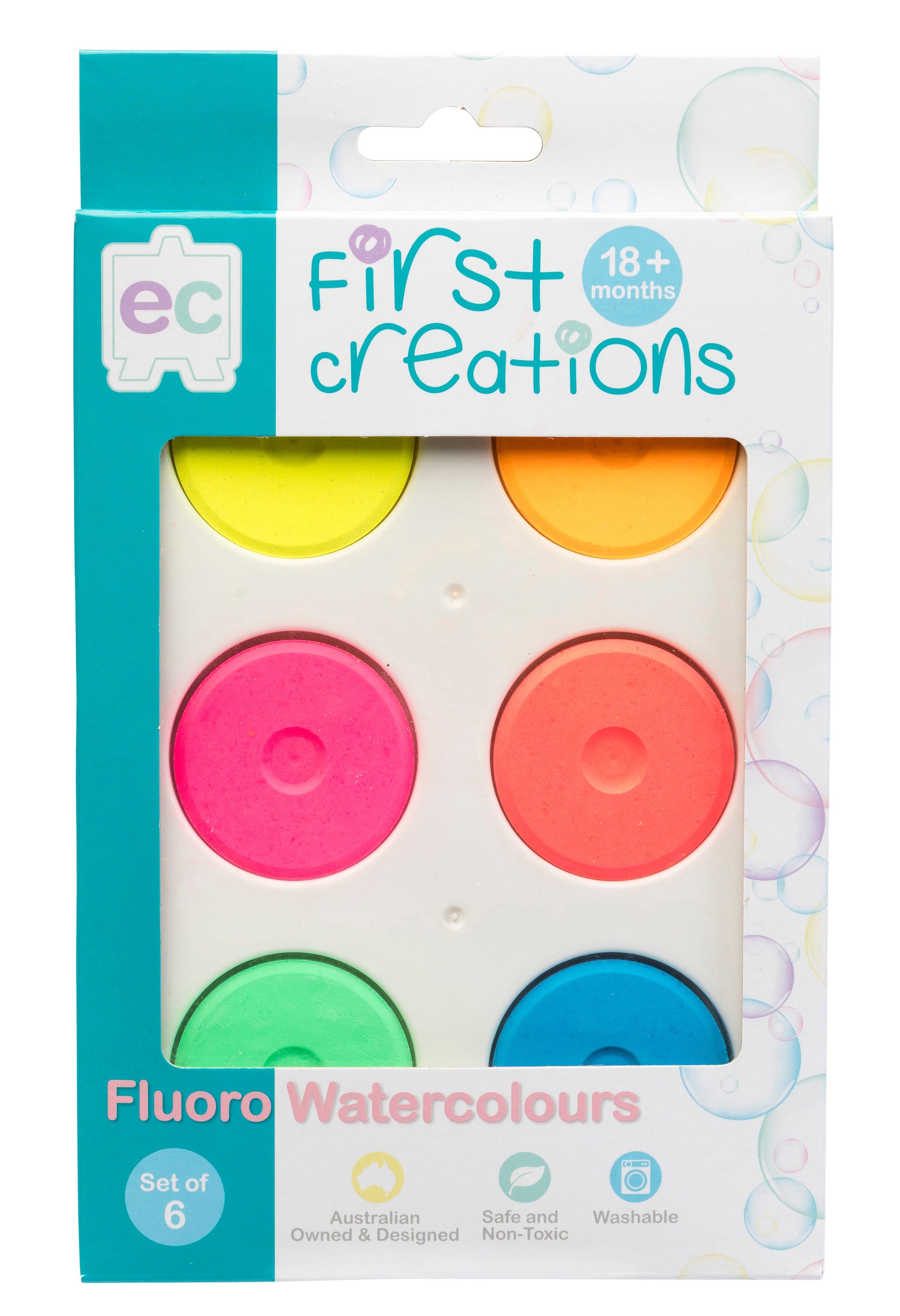 Fluoro Watercolours - Set of 6