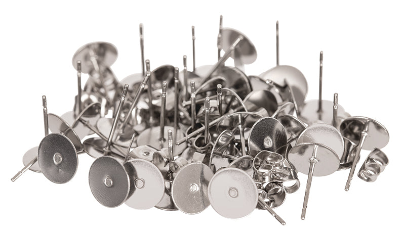 Earring Posts & Studs Stainless Steel - Pack of 100