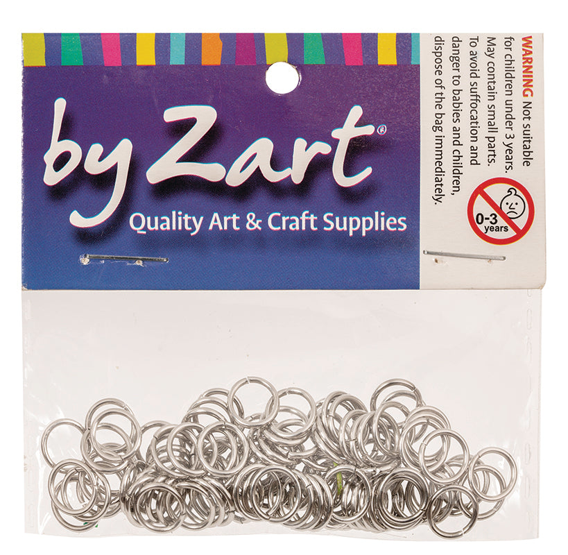 Jump Rings Stainless Steel: 8mm - Pack of 100
