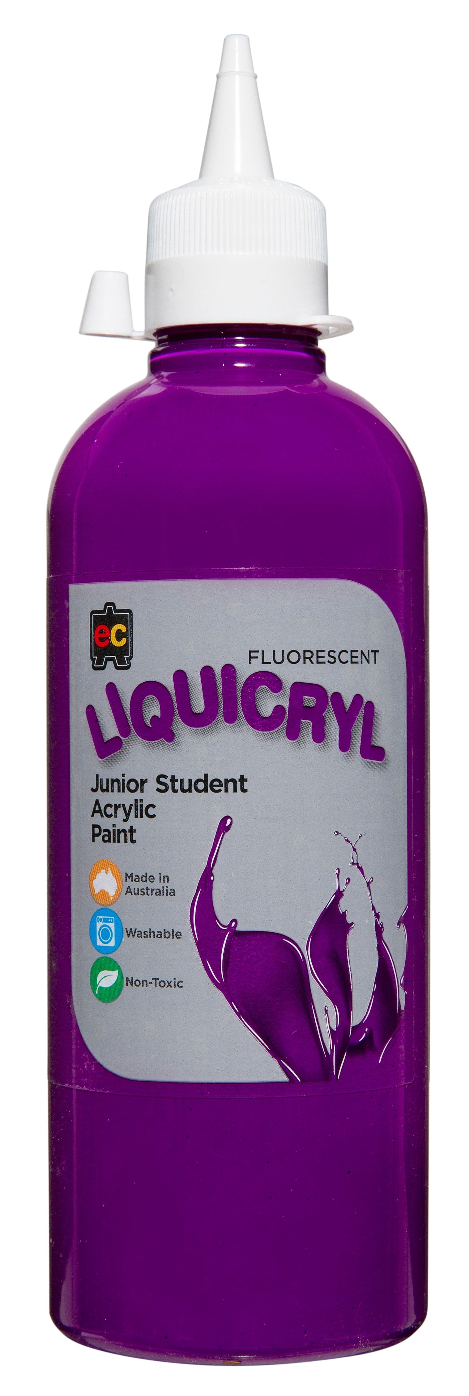 Liquicryl Fluorescent Junior Acrylic Paint - 500mL